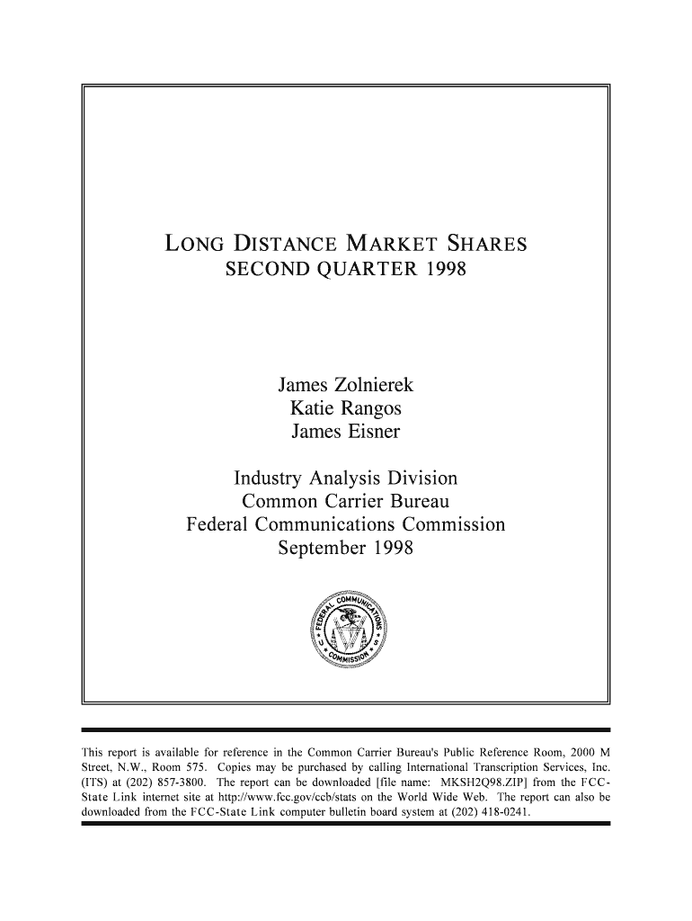 Long Distance Market Shares - FCC - fcc Preview on Page 1