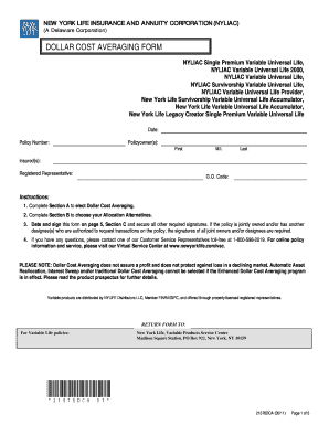 Dollar Cost Averaging Form