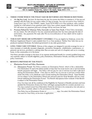 Long-Term Care Insurance Application