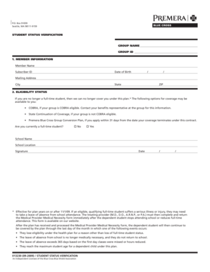 Student Status Verification Form