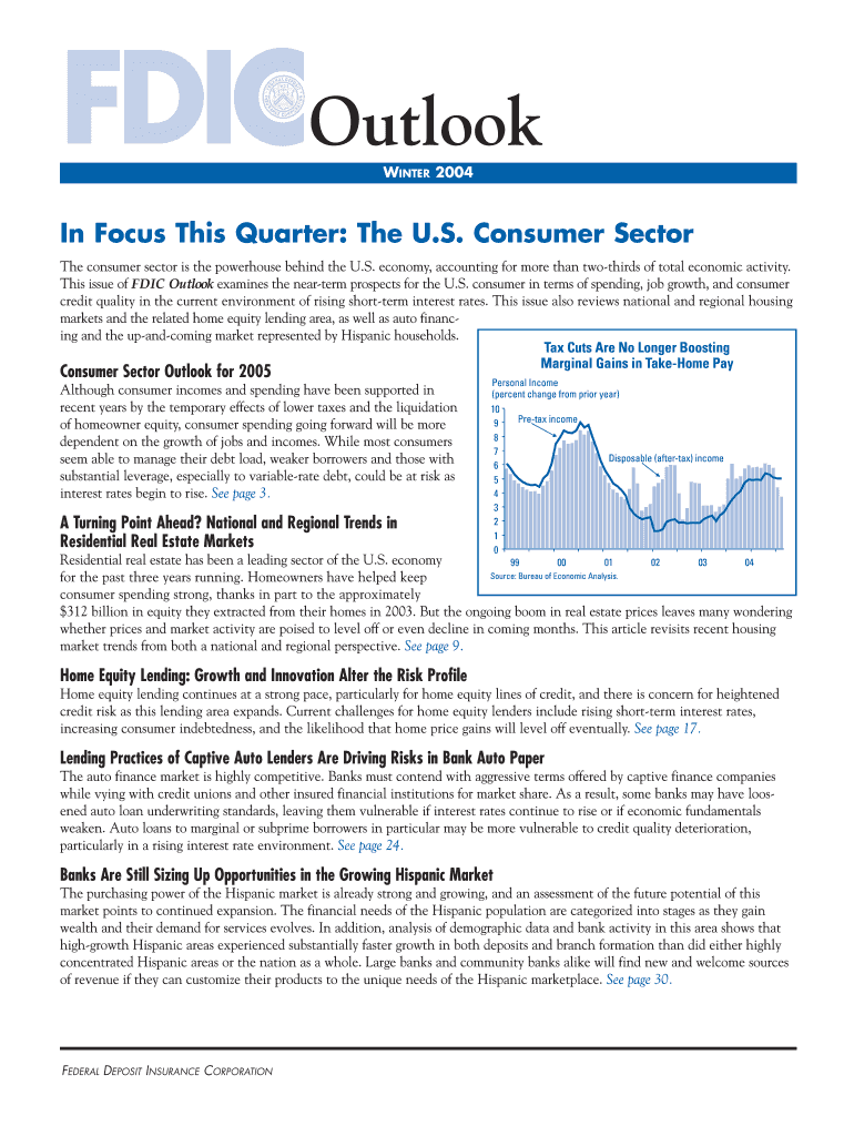 FDIC101a - FDIC Outlook - Winter 2004 - fdic Preview on Page 1