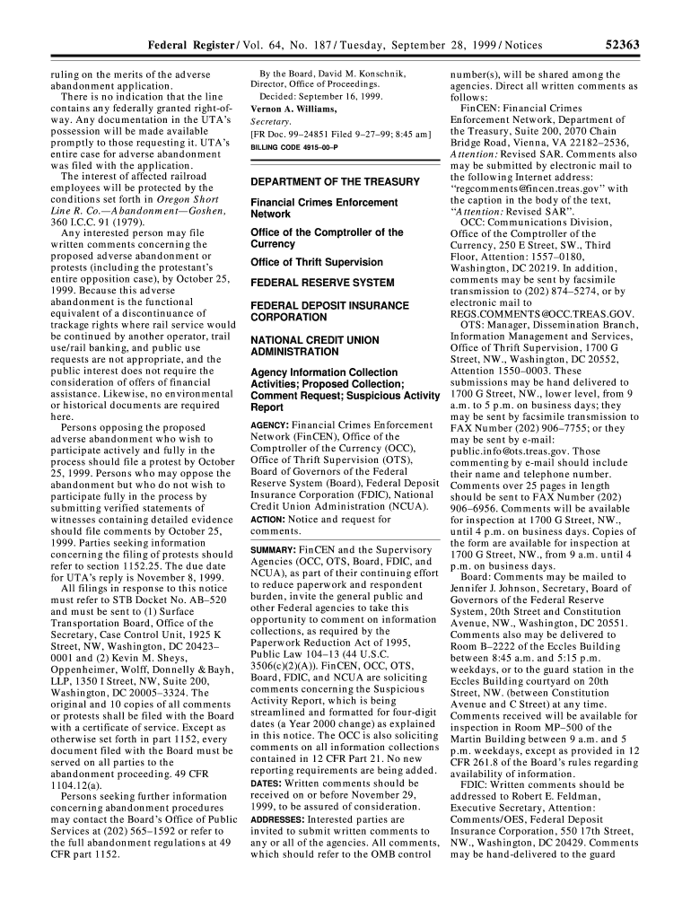 Federal Register Vol 64, No 187 Tuesday, September 28 - FDIC - fdic Preview on Page 1