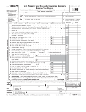 US Federal Form 1120-PC
