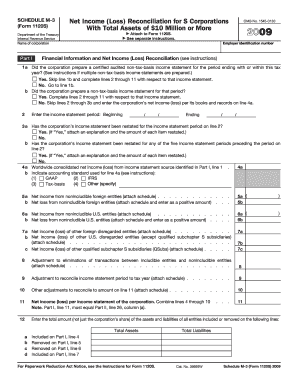 Schedule M-3 Form 1120S