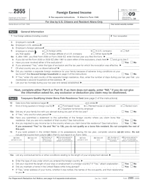 Form 2555 Foreign Earned Income 2009