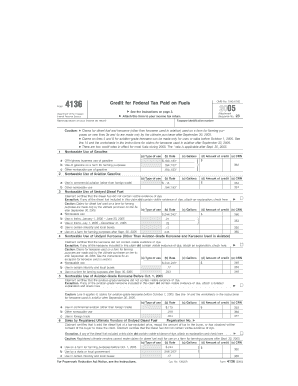 IRS Form 4136 2005