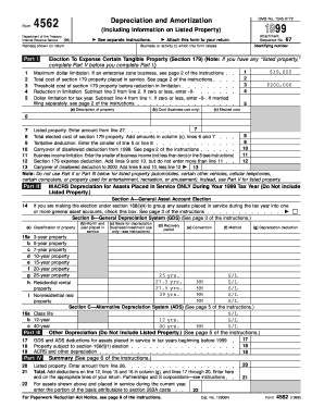 IRS Form 4562 Depreciation and Amortization