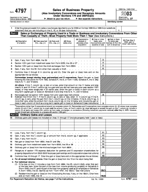 IRS Form 4797 (2003)