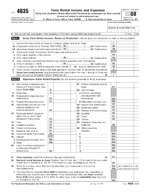 Form 4835 Farm Rental Income and Expenses
