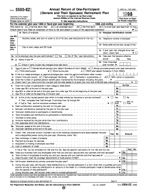 Form 5500-EZ Annual Return