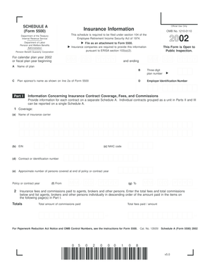 Schedule A Form 5500