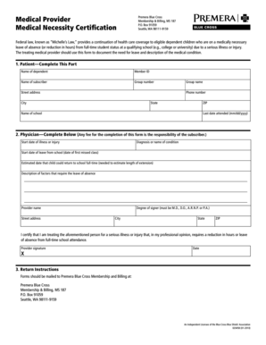 Medical Necessity Certification Form
