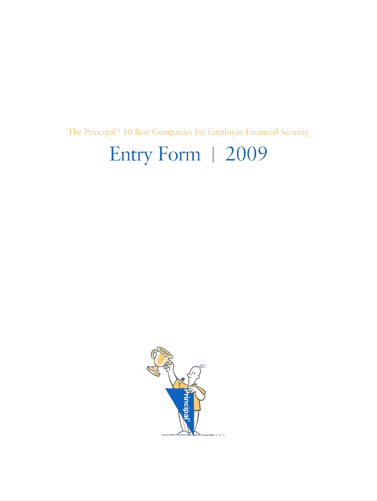 The Principal 10 Best Companies: Entry Form The Principal 10 Best Companies for Employee Financial S Preview on Page 1