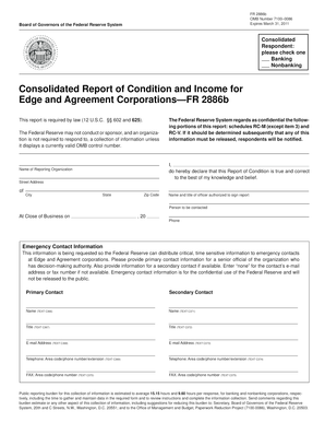 Consolidated Report of Condition and Income for Edge and ... - federalreserve