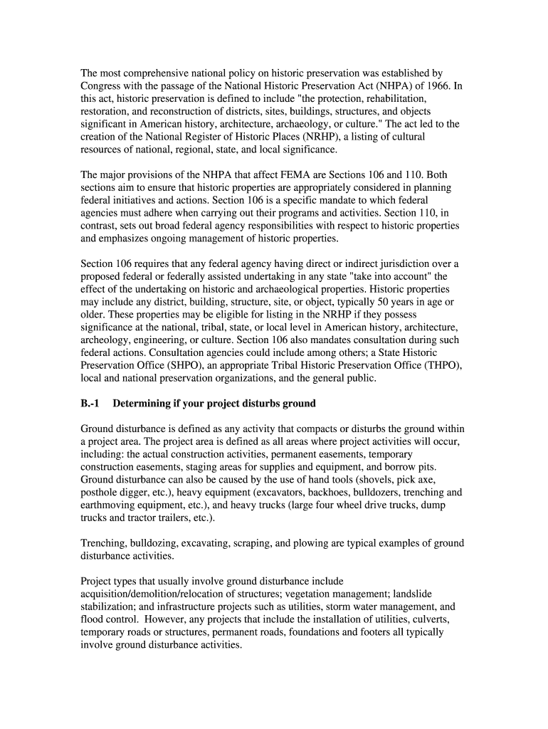 The most comprehensive national policy on historic preservation was - fema Preview on Page 1