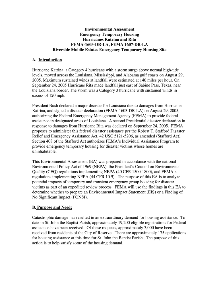 Emergency Temporary Housing - fema Preview on Page 1