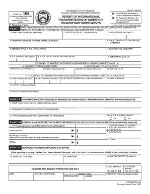 FinCEN Form 105