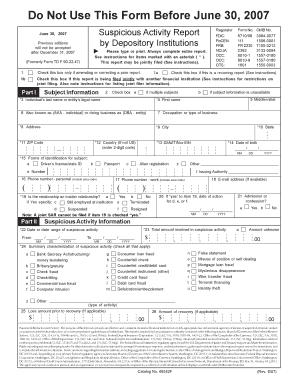 Suspicious Activity Report (SAR) Revised