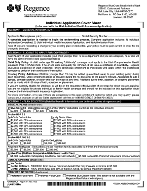 Utah Individual Health Insurance Application