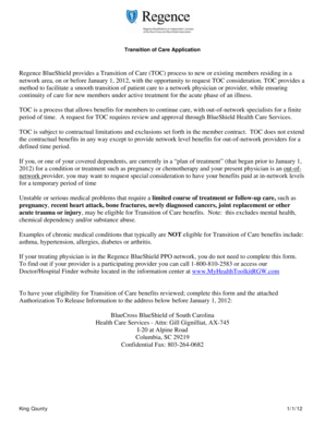 Transition of Care Application