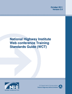 NHI Web-conference Training Standards Guide - National Highway - nhi fhwa dot