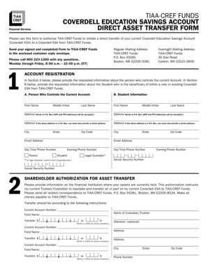 Coverdell ESA Direct Asset Transfer Form