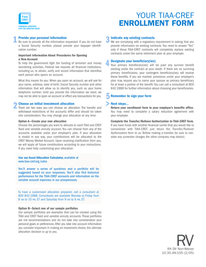 TIAA-CREF Enrollment Form