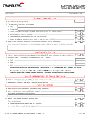 Gas Utility Supplement Form
