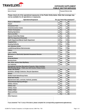 Public Sector Services Exposure Supplement
