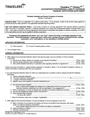 Accountants Professional Liability Coverage Application