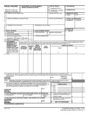 US Federal Travel Voucher Form