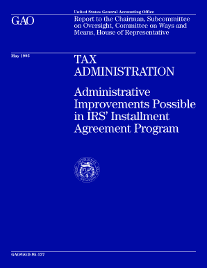 IRS Installment Agreement Program Report