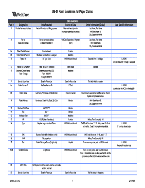 UB-04 Paper Claim Guidelines.xls