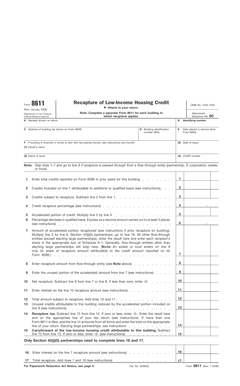 Form 8611 Recapture of Low-Income Housing Credit