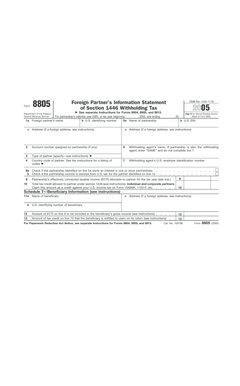 IRS Form 8805 2005