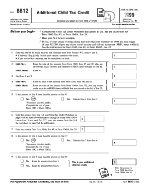Form 8812 Additional Child Tax Credit