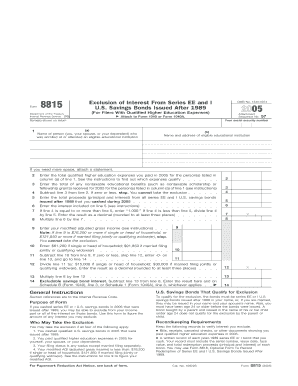 IRS Form 8815 2005