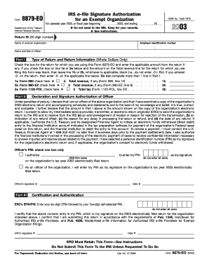 IRS Form 8879-EO for Exempt Organizations