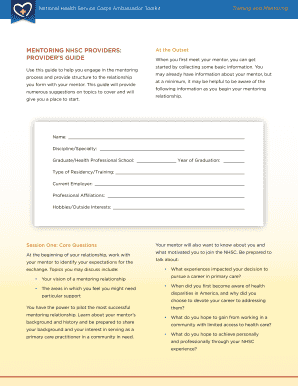 NHSC Provider Mentoring Guide