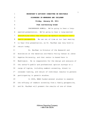 SECRETARY'S ADVISORY COMMITTEE ON HERITABLE - HRSA - hrsa