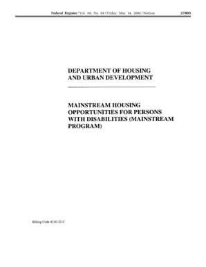 Mainstream Housing Opportunities for - archives hud