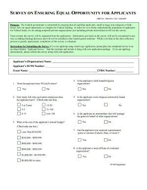 Federal Equal Opportunity Applicant Survey