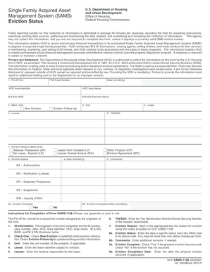 SAMS-1108 Eviction Status Form