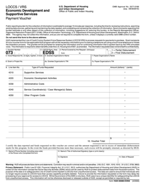 HUD Supportive Services Payment Voucher