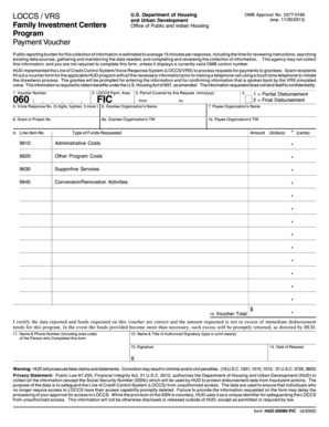 HUD Payment Voucher Form