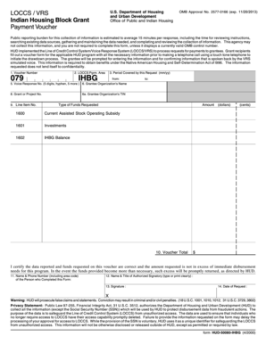 HUD Payment Voucher Form