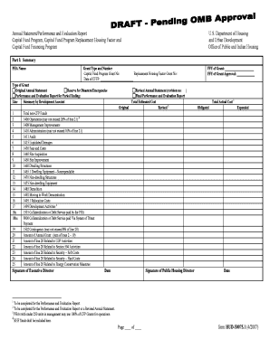 HUD Annual Statement Form