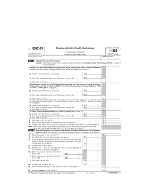 IRS Form 8582-CR 2004