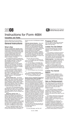 IRS Form 4684 Instructions