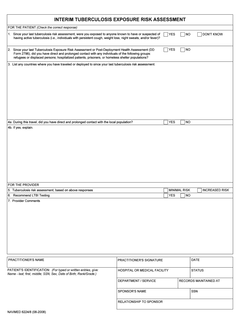 INTERIM TUBERCULOSIS EXPOSURE RISK ASSESSMENT Preview on Page 1